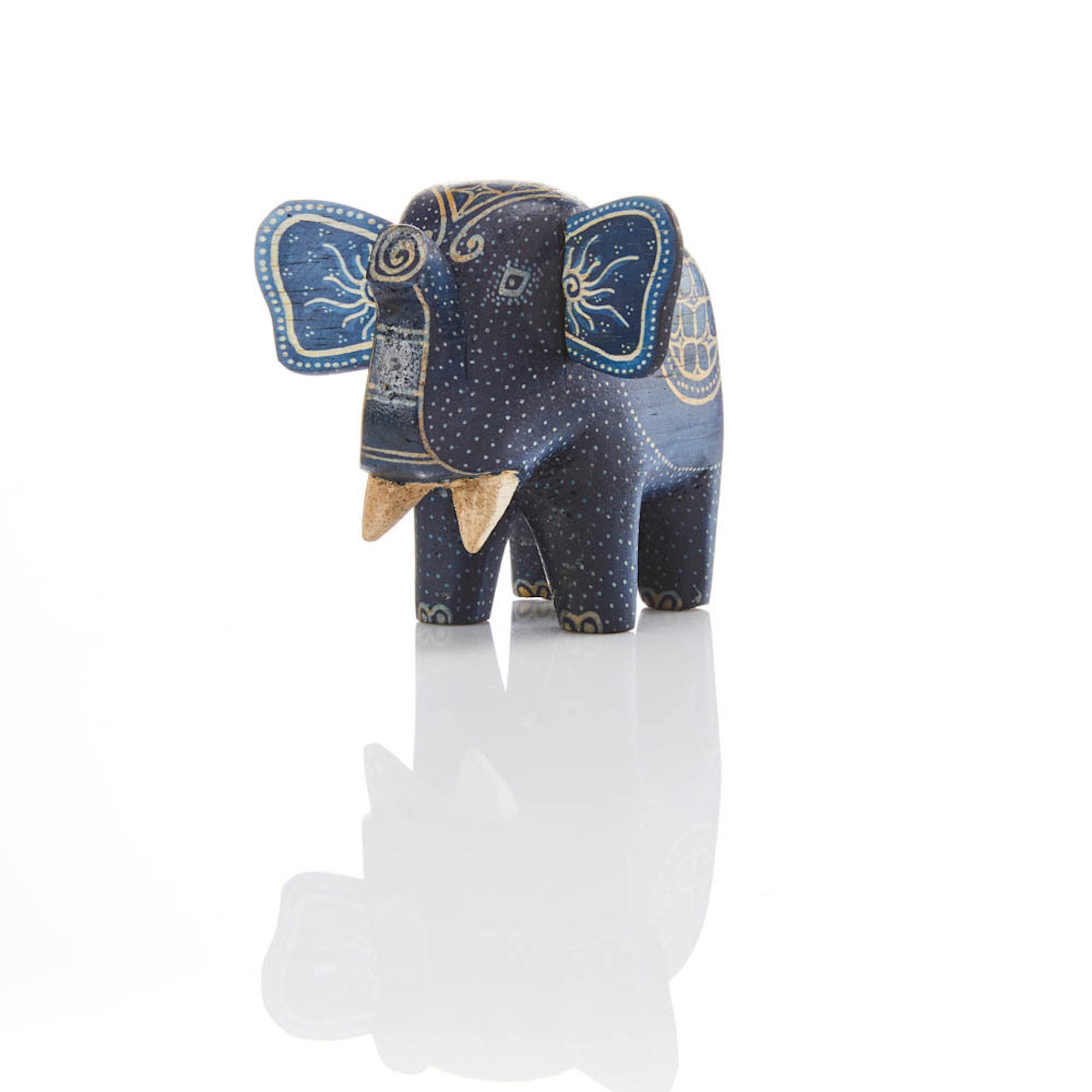 Batik Wood Elephant Eyeglass Holder