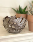 Metal Drum Bird Votive Bowl