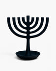 Black Menorah on a white background