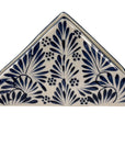 Blue Plumeado Mexican Pottery Napkin Holder