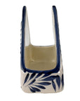 Blue Plumeado Mexican Pottery Napkin Holder