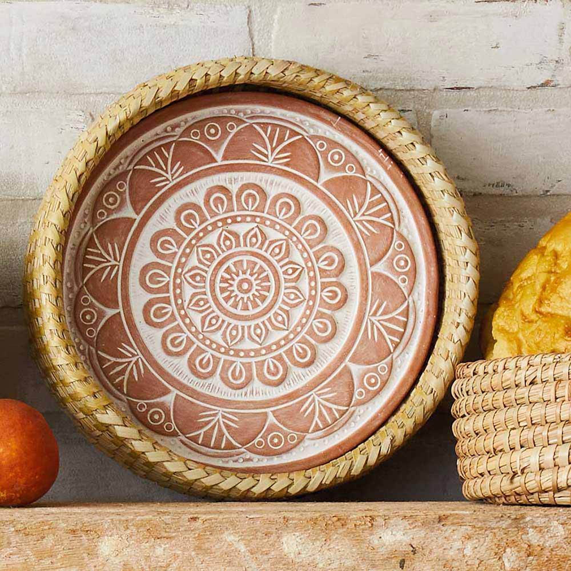 Mandala Bread Warmer & Basket Set