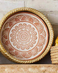 Bread Basket with Mandala-Inspired Design Terracotta Bread Warmer