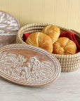 Spring Meadow Bread Warmer & Basket Set
