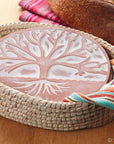 Tree of Life Bread Warmer & Basket Set