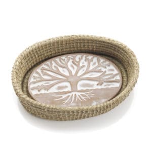 Tree of Life Bread Warmer & Basket Set