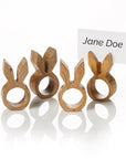 Bunny Wooden Napkin and Card Holder - Set of 4