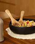 Hand-carved Stoneware Serving Bowl - 60 oz