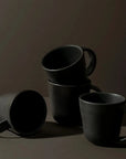 Tunisian Matte Black Mug - Set of 4