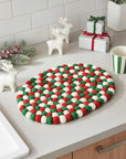 Felt Casserole Trivet - Classic Christmas