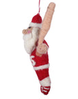 Coach Claus Baseball Felt Christmas Ornament
