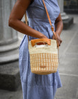 Others Natural Round Sisal Crossbody Bag