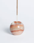 Gemstone Sphere Incense Holder - Onyx Crema