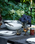 Slim White Dinnerware Set - Set of 4