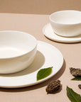 Slim White Dinnerware Set - Set of 4