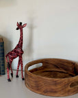 Handcarved Wooden Giraffe Sculpture