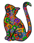 Happy Kitten Steel Drum Wall Art - 13 inch