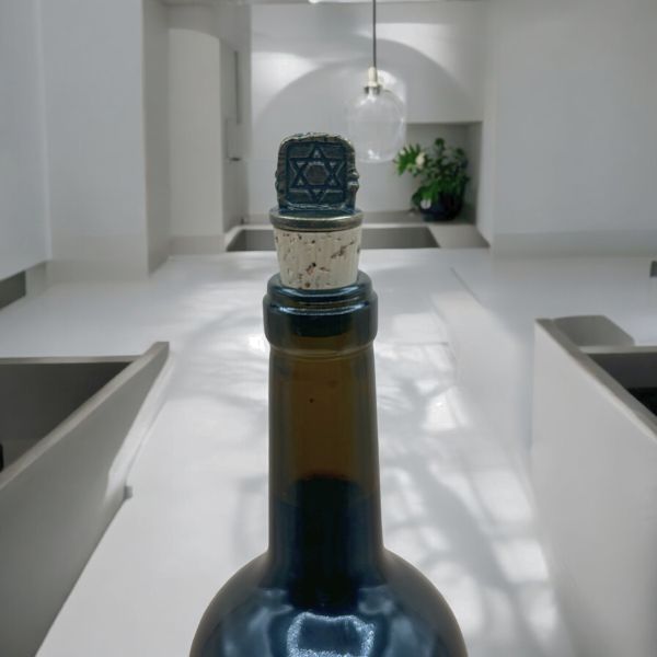 Set of Two Star of David Wine Bottle Stoppers