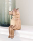 Carved Jacaranda Wood Hippo Shelf Sitter
