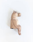 Carved Jacaranda Wood Hippo Shelf Sitter