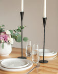Phoenix Hand-Forged Iron Candle Stands - Set of 2