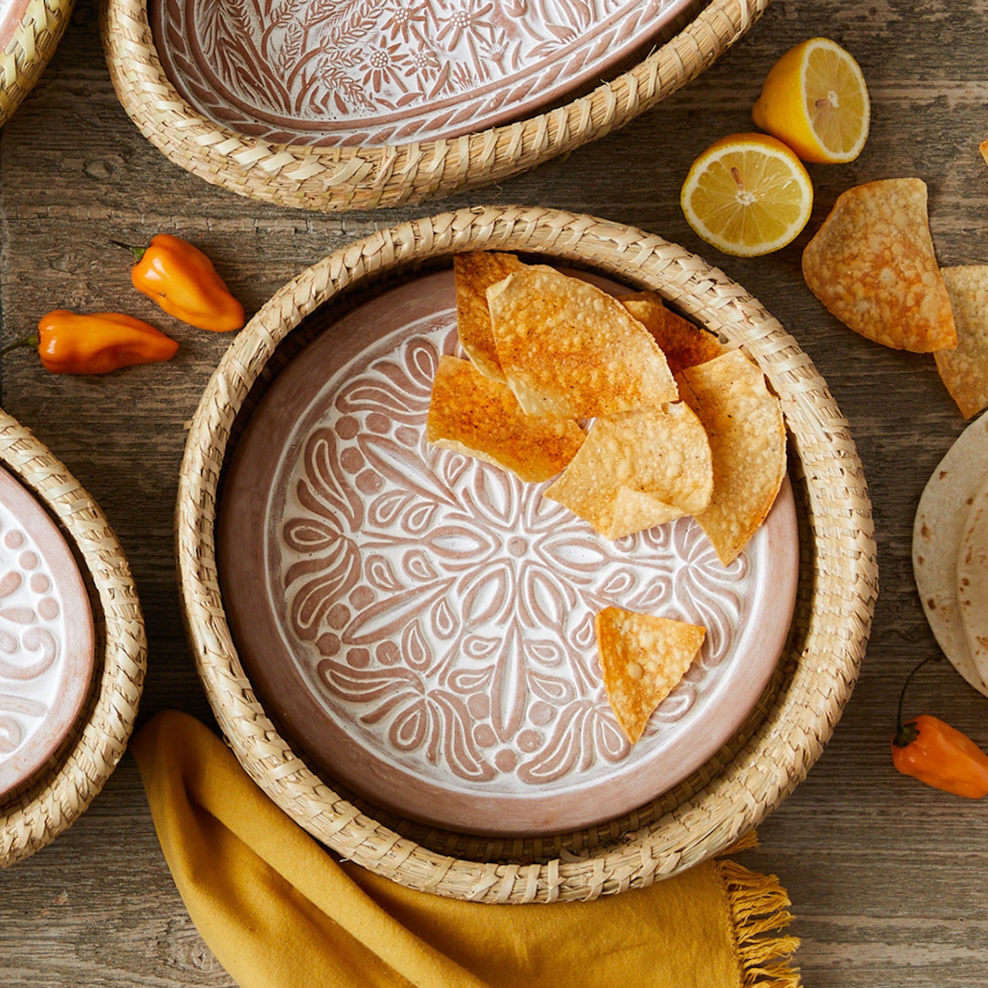 Lotus Bread Warmer & Basket Set
