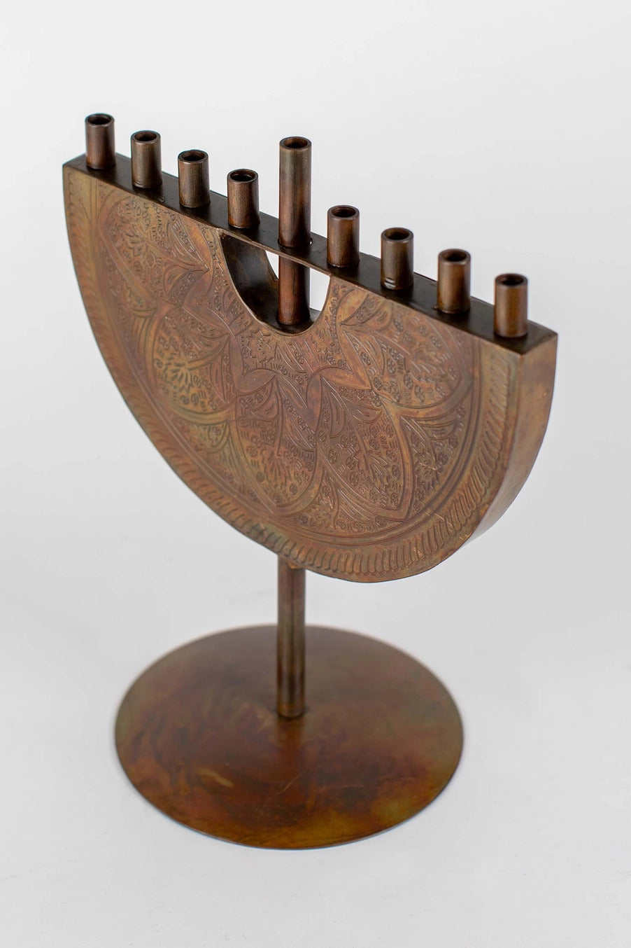 Engraved Iron Menorah