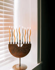 Engraved Iron Menorah