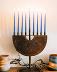 Engraved Iron Menorah