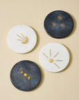 Indukala Moon Phase Marble Coasters - Set of 4