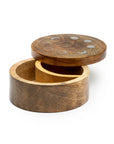 Indukala Moon Phase Round Pivot Box - Wood