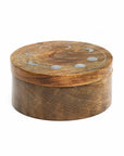 Indukala Moon Phase Round Pivot Box - Wood