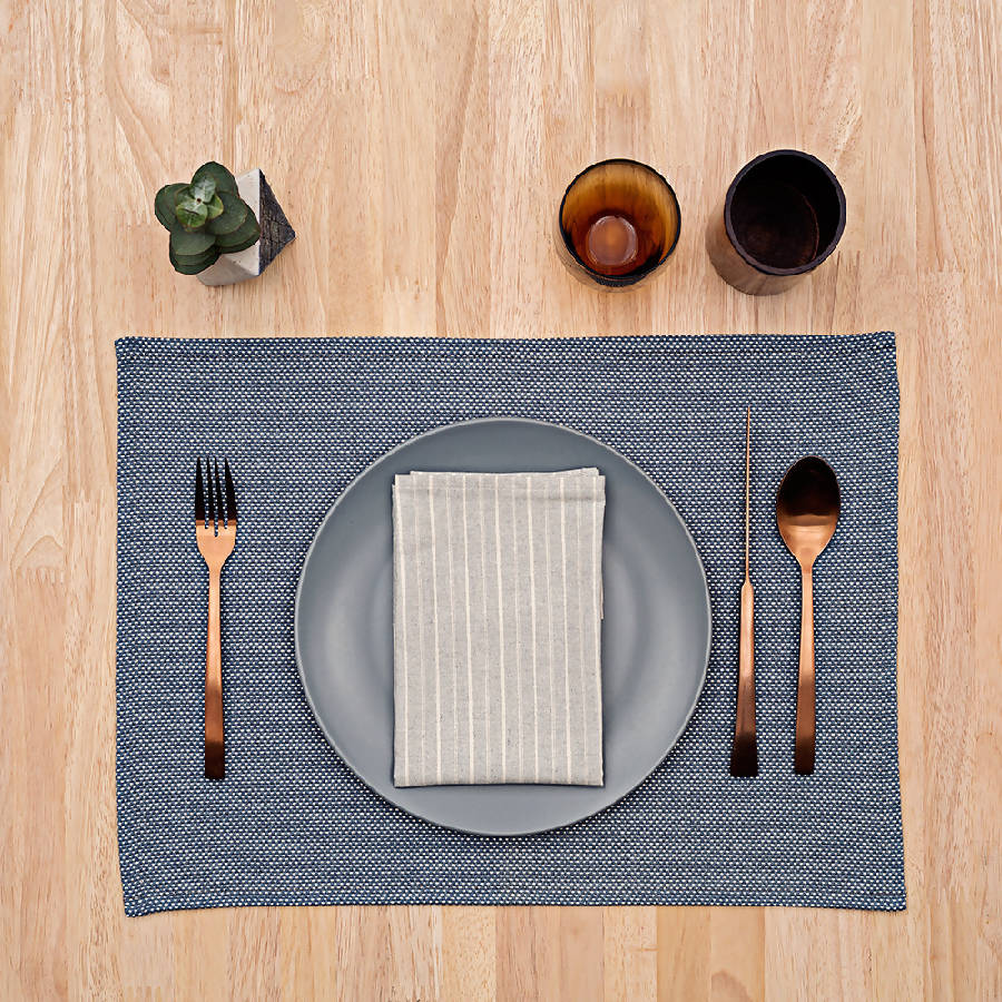 Rustic Blue Placemats - Set of 4