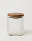 Fluted Glass Storage Jars - Set of 3