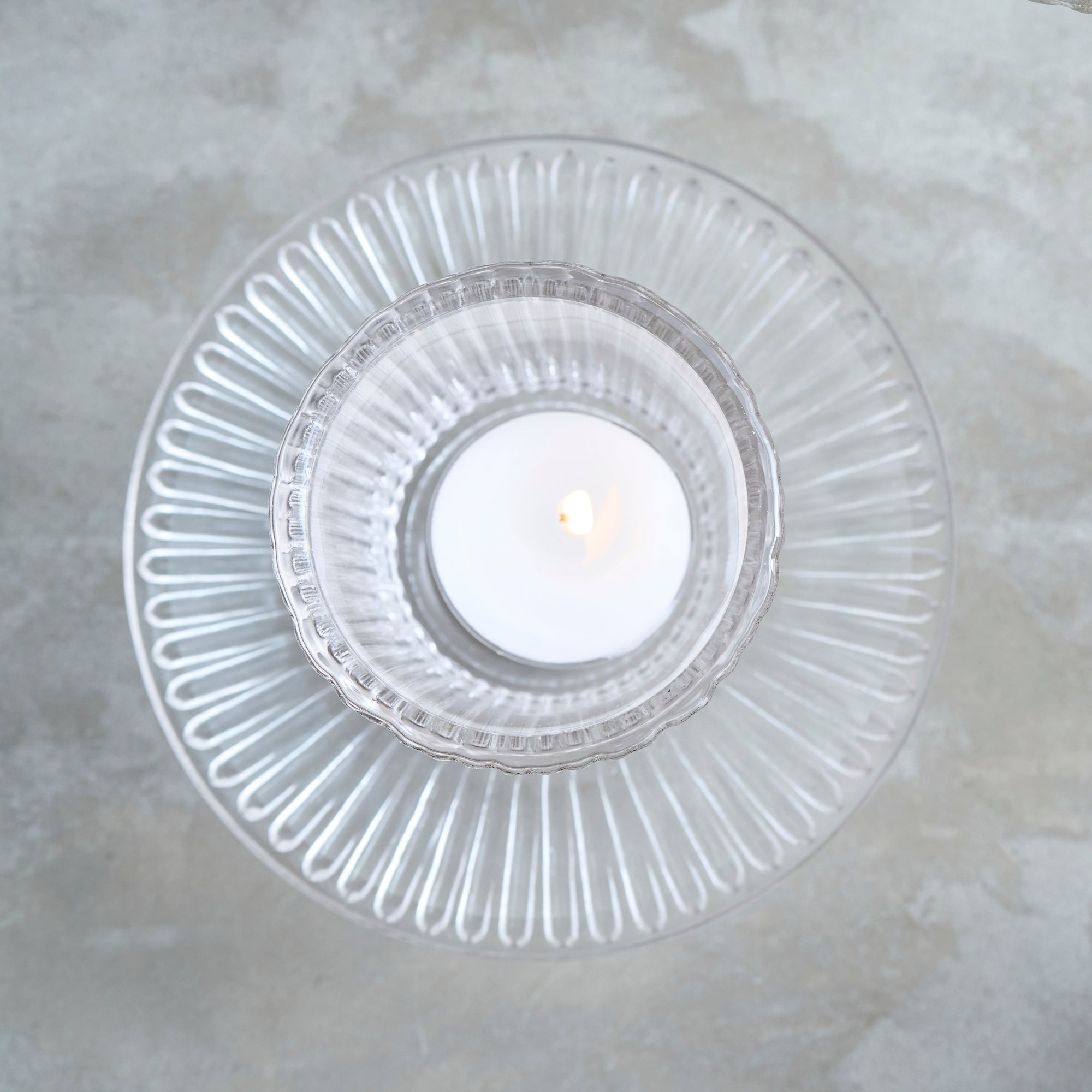 Clear Glass Votive Holders - Set of 4