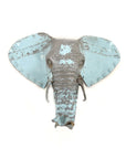Elephant Recycled Metal Wall Mask