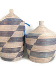Low Storage Basket - Blue Stripe