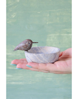 Small Decorative Stone Dish with Perched Bird