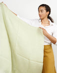 Soya Green Hand Woven Linen Scarf