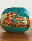 Teal Papier-mâché Bunny Box
