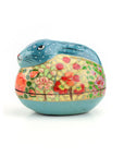 Teal Papier-mâché Bunny Box