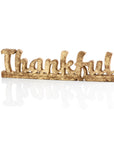 Handcarved Thankful Wooden Shelf Accent