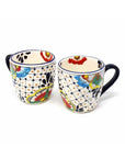 Encantada Rounded Dots and Flowers Mug - Set of Two
