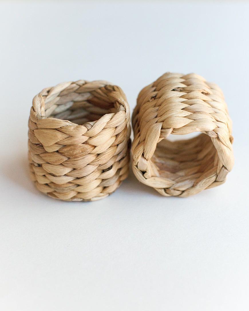 Water Hyacinth Napkin Ring Set of Four