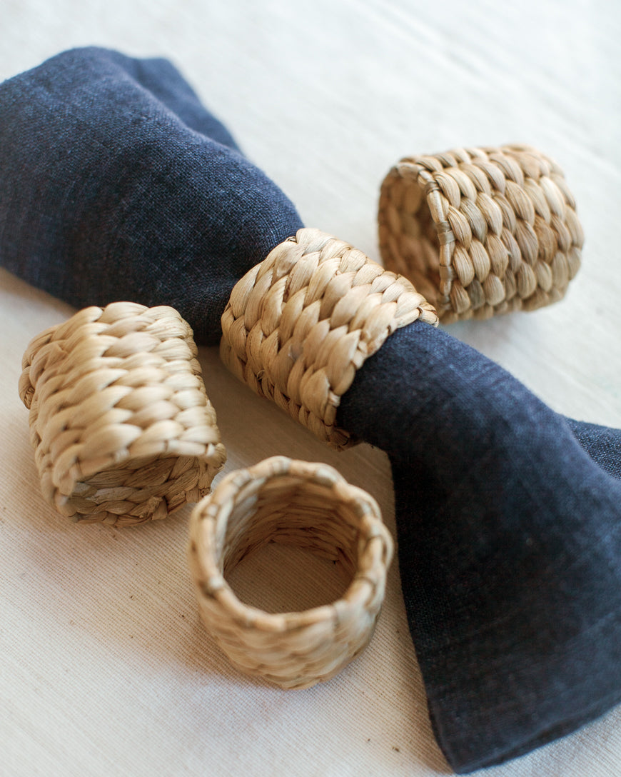 Water Hyacinth Napkin Ring Set of Four