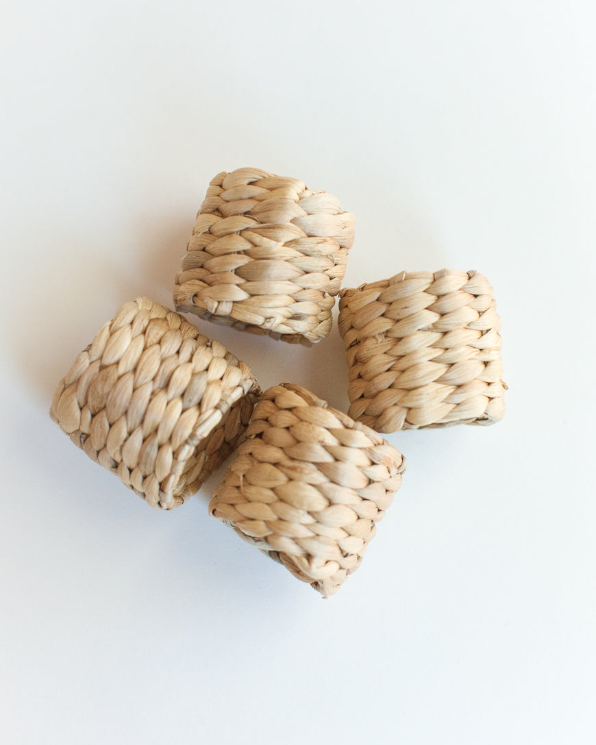 Water Hyacinth Napkin Ring Set of Four