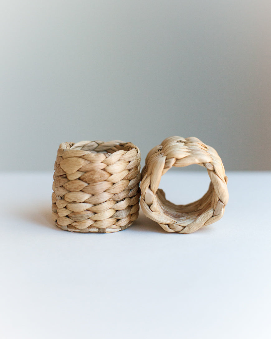 Water Hyacinth Napkin Ring Set of Four