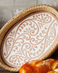 Double Vine Bread Warmer & Basket Set