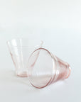 Handblown Hammered Funneled Glasses - Set of 2