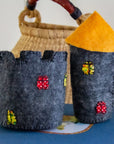 Small Felt Castle with Yellow Roof